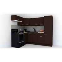 Bucatarie de Colt GENA NEW 4 ST. 160-230, Fara Corp de Cuptor, Wenge / Decor 8548